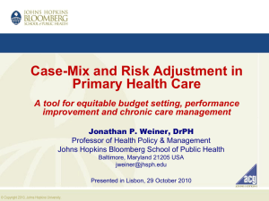 Case-Mix and Risk Adjustment in Primary Health Care