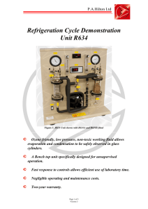 Refrigeration Cycle Demonstration Unit R634