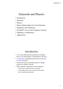 Sinusoids and Phasors
