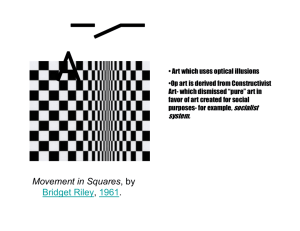 Movement in Squares, by Bridget Riley, 1961.