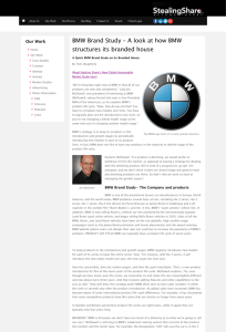 PDF of this BMW Brand Study of its branded house
