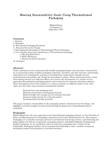 Meeting Sustainability Goals Using Thermoformed