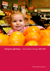 Doing the right thing | Sustainability Strategy 2007–2015