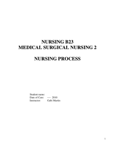 nursing b23 medical surgical nursing 2 nursing process