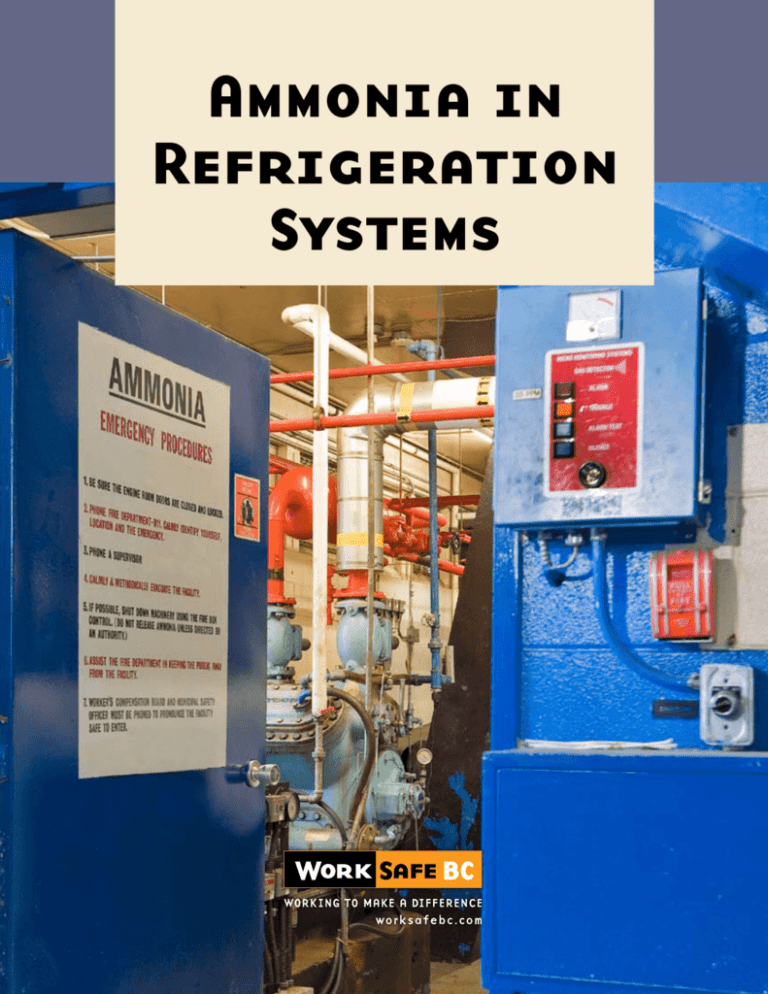 Ammonia In Refrigeration Systems