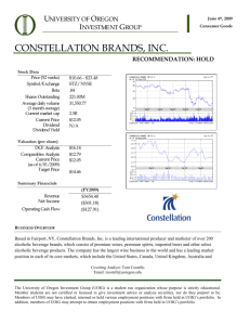 constellation brands, inc - University of Oregon Investment Group