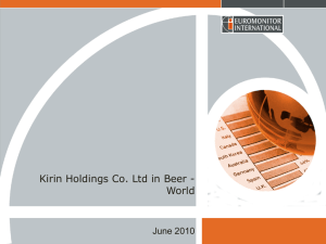 Kirin Holdings Co. Ltd in Beer - World