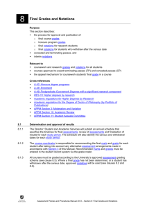 8 Final Grades and Notations - University of South Australia