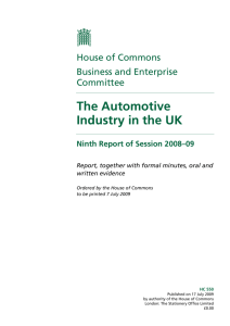 The Automotive Industry in the UK