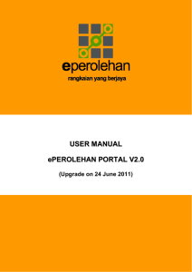 USER MANUAL ePEROLEHAN PORTAL V2.0