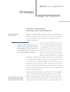 Strategic Segmentation