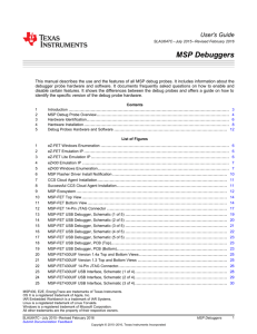 MSP Debuggers User's Guide