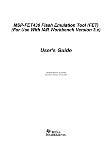 MSP-FET430 Emulation Tool guide & installation