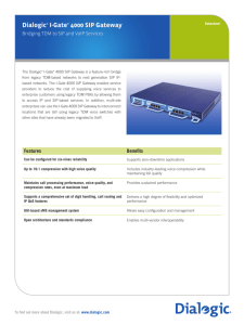 Dialogic® I-Gate® 4000 SIP Gateway