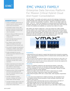 Data Sheet: EMC VMAX3 Family