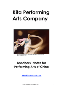 Teachers Notes - Kita Performing Arts Company