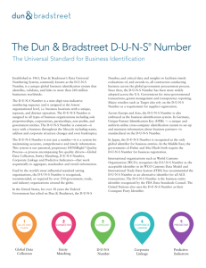 The D&B DUNS® Number