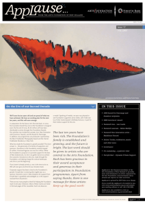 in This issue - The Arts Foundation