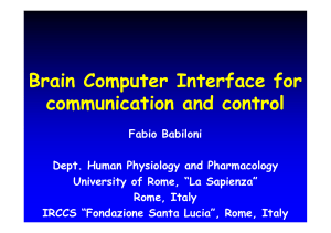 Brain Computer Interface for communication and control (Slides)