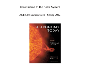 Introduction to the Solar System AST2003 Section 6218