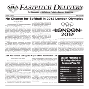 fastpitch delivery - National Fastpitch Coaches Association