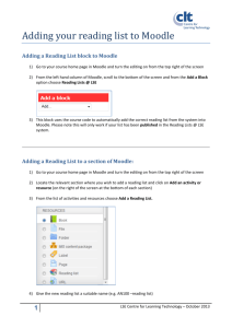 Adding your reading list to Moodle