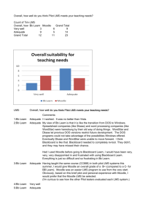 LMS pilot courses - Faculty Survey Results