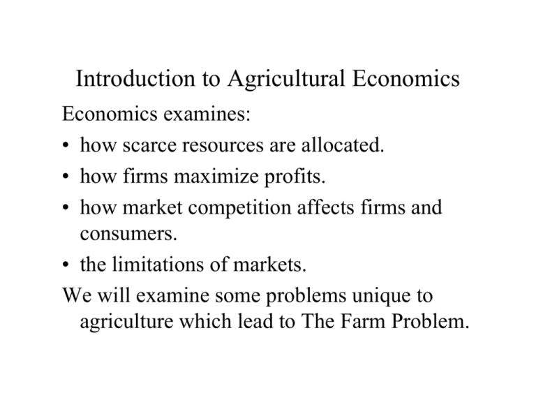 dissertation topics on agricultural economics
