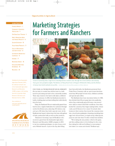 Marketing Strategies for Farmers and Ranchers