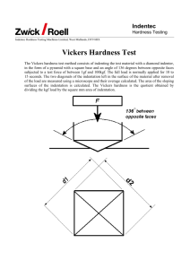 Vickers Hardness Test