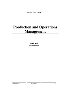 Production and Operations Management