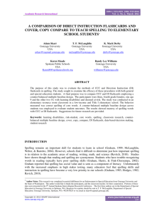 a comparison of direct instruction flashcards and cover, copy