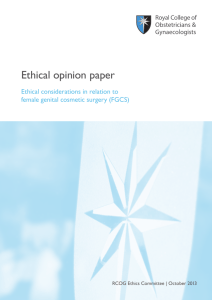 Ethical opinion paper - the Royal College of Obstetricians and