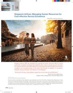 Singapore Airlines: Managing Human Resources for Cost