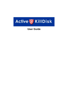 User Guide - How to erase hard drive by Active@ KillDisk?