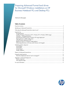 Preparing Advanced Format hard drives for - Hewlett