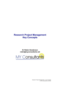 Research Project Management Key Concepts