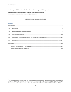 CellBazaar, a mobile-based e marketplace: Success factors and