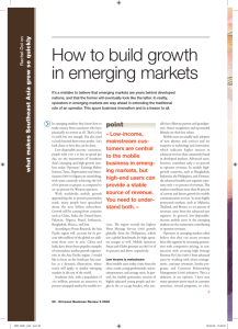 How to build growth in emerging markets