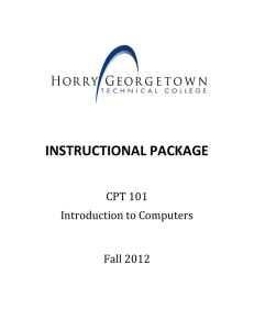 instructional package - Horry Georgetown Technical College