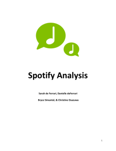 Spotify Analysis - Christine Osazuwa