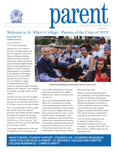 Newsletter 1 - University of St. Michael's College