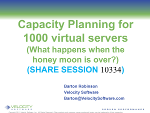 Capacity Planning for 1000 virtual servers