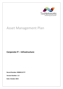 Corporate IT - Infrastructure Asset Management Plan