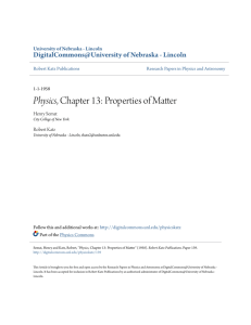 Physics, Chapter 13: Properties of Matter