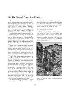 Chapter 10: The Physical Properties of Matter