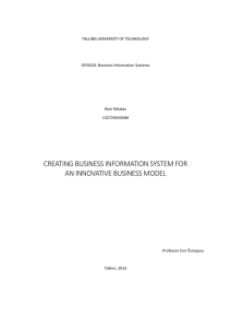 CREATING BUSINESS INFORMATION SYSTEM FOR AN