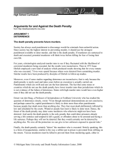 Arguments for and Against the Death Penalty