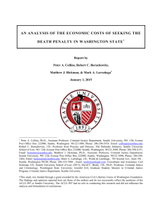 The Costs of the Death Penalty in Washington State