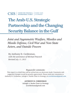 Arab-US Strategic Partnership and the Changing Security Balance